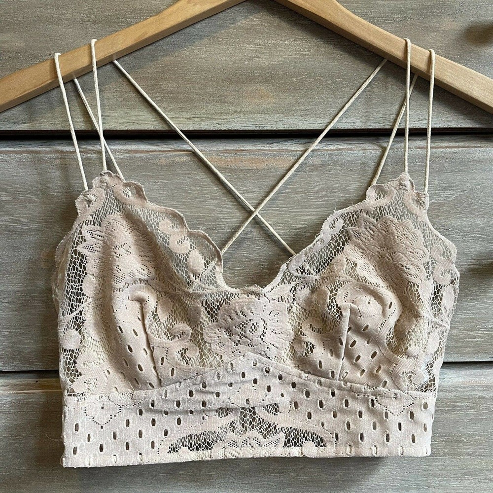 Free People FP One Adella Flocked Velvet Lace Bralette - Picture 4 of 7